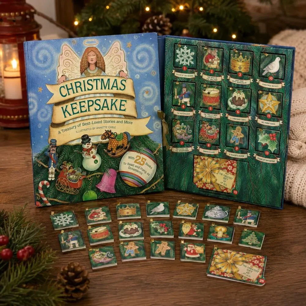 Christmas Keepsake Complete 25 Mini Story Book Ornament Set 2000 Holiday